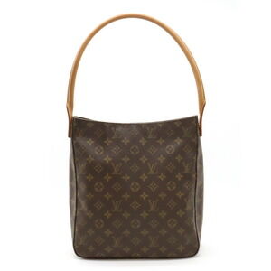 Louis Vuitton Monogram Looping Shoulder Bag Brown Leather